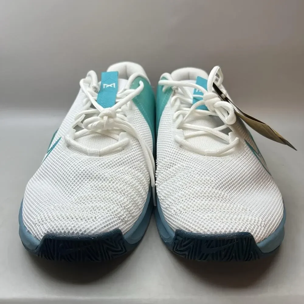 Nike Metcon 9 Training Shoes Men Size 14 White Teal Gym Lift Comfort Sneakers